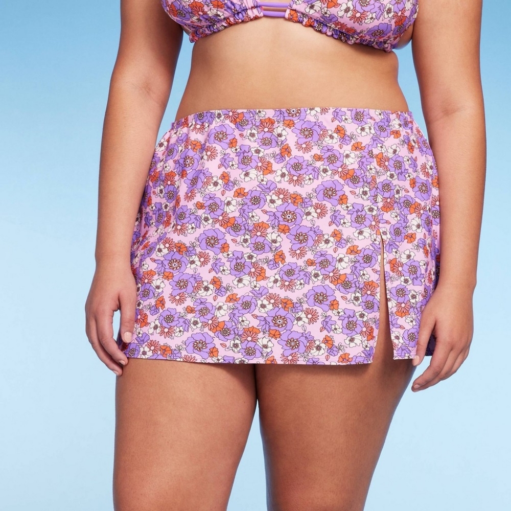 Women's Side-Slit Skirt Swimsuit Cover up